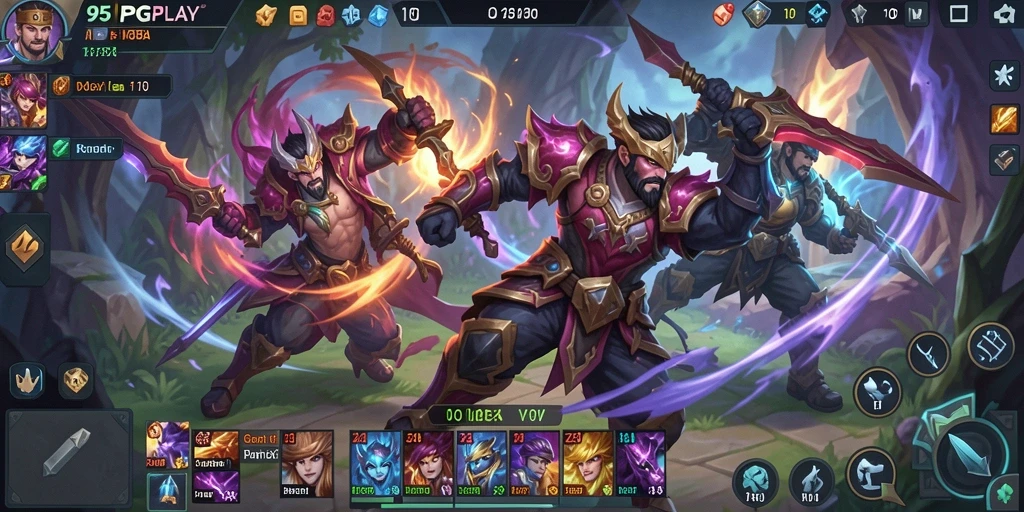 Screenshot dari gameplay seru MOBA di 95PGPLAY.