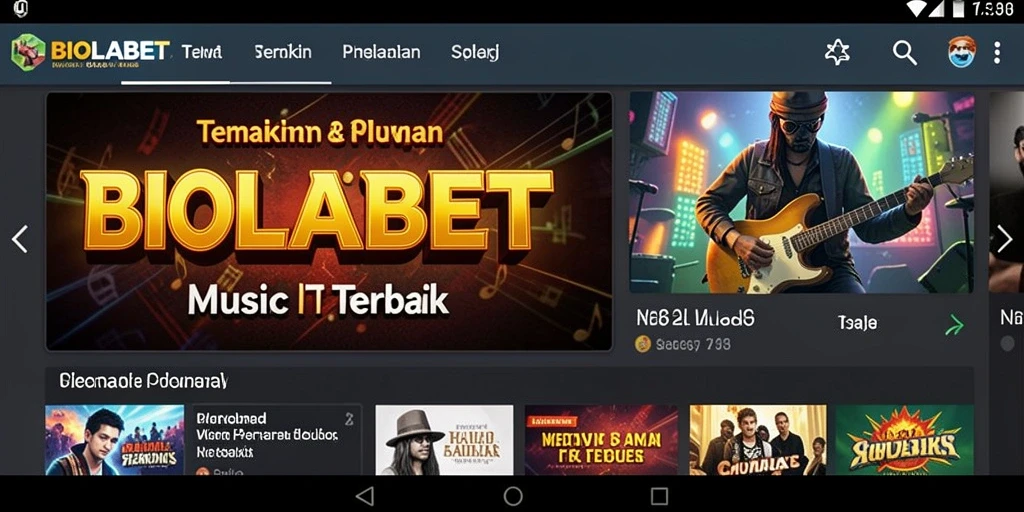 Tampilan gameplay <strong>BIOLABET</strong> yang menarik dengan berbagai pilihan lagu.