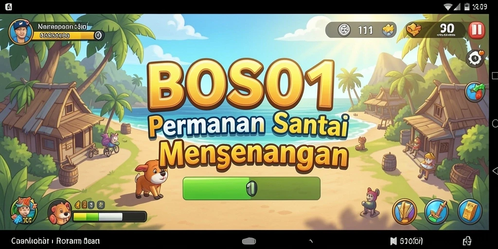 Tampilan gameplay BOS01 yang mengasyikkan dan penuh warna.