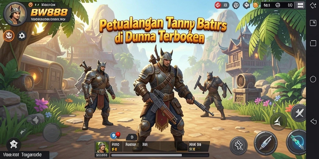 Screenshot BW888 menampilkan aksi petualangan yang seru di dunia terbuka.