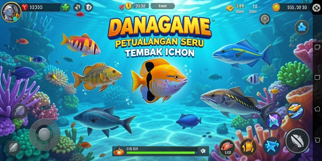 Tampilan gameplay seru dari DANAGAME Tembak Ikan.