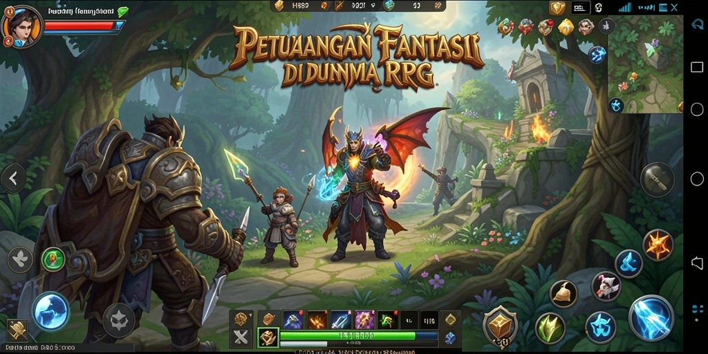 Screenshot gameplay HR89 yang menunjukkan pertarungan epik dan petualangan seru.
