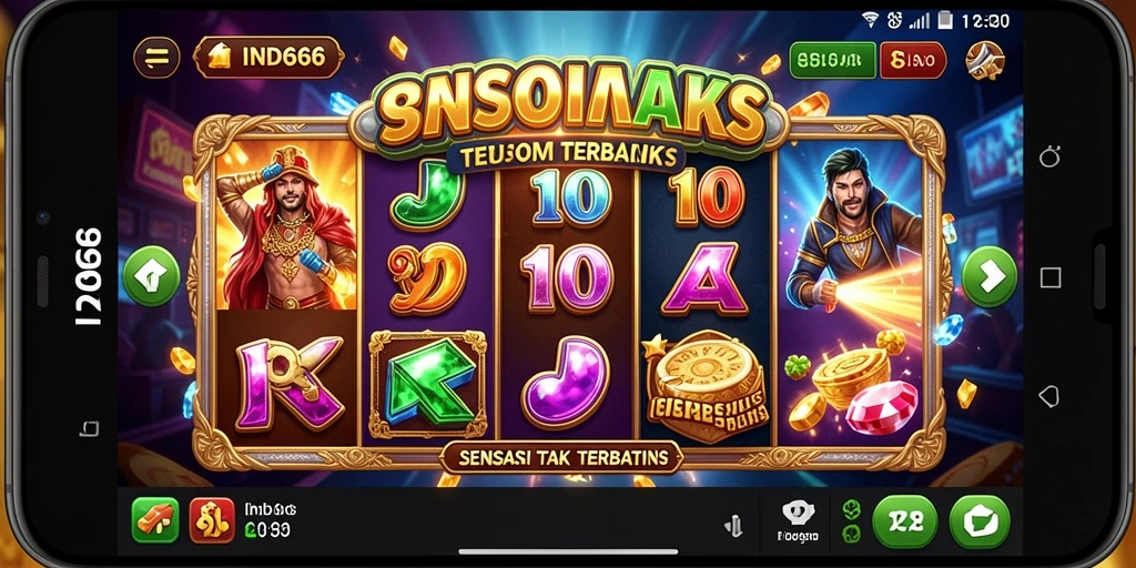 Tampilan menarik dari gameplay Slot IND666 dengan efek visual yang memukau.