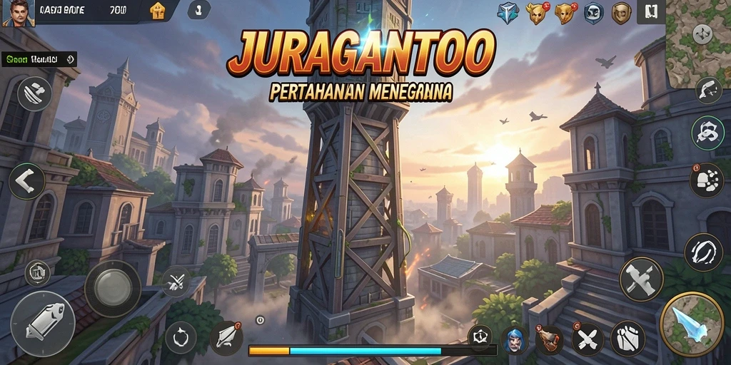 Tangkapan layar menunjukkan aksi mendebarkan dalam game Tower Defense.