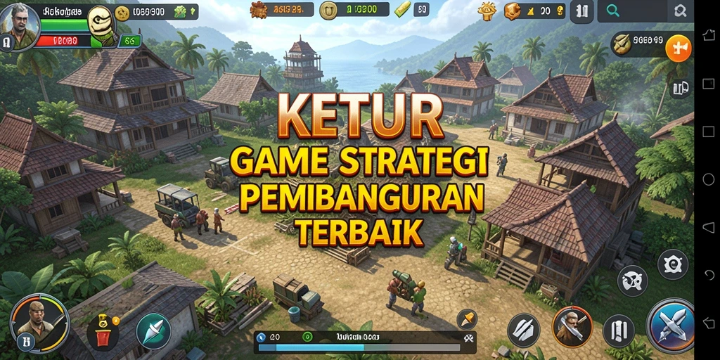 Screenshot KETUA menunjukkan aksi strategi dalam gameplay SLG.