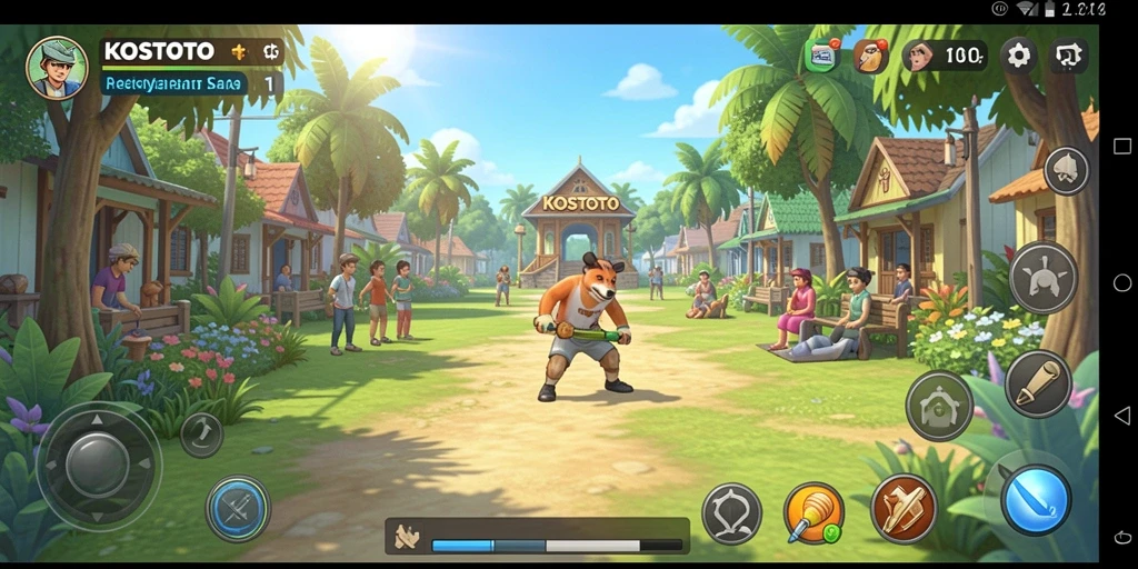Screenshot gameplay KOSTOTO menampilkan aksi seru dalam permainan Casual.