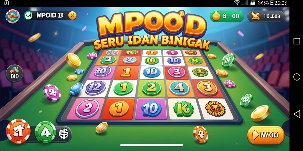 Tampilan gameplay seru dalam aplikasi Bingo MPOID.
