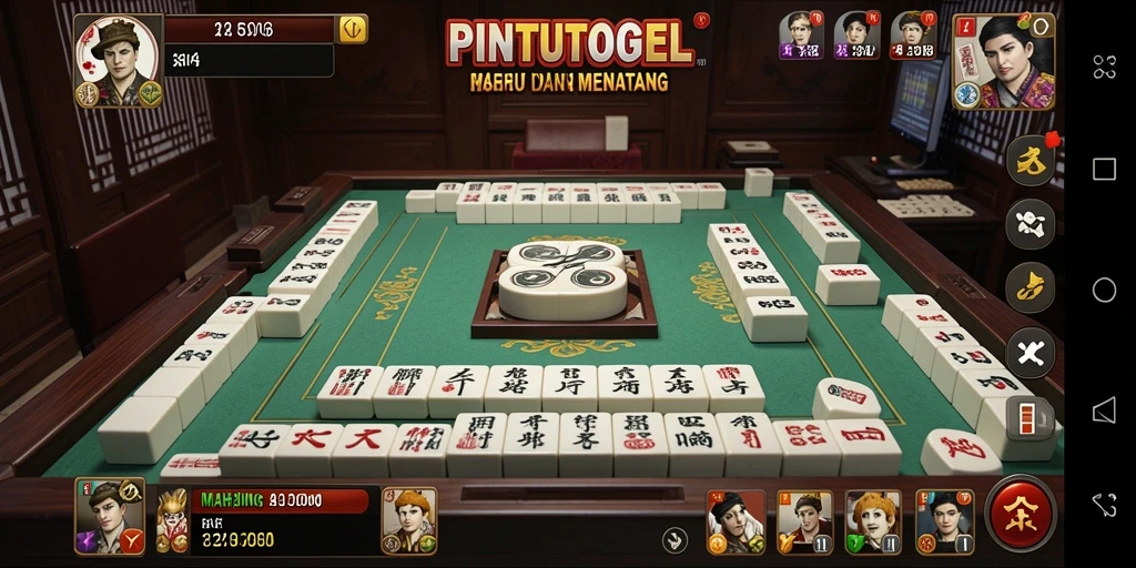 Screenshot PINTUTOGEL menampilkan tampilan gameplay Mahjong yang menarik.