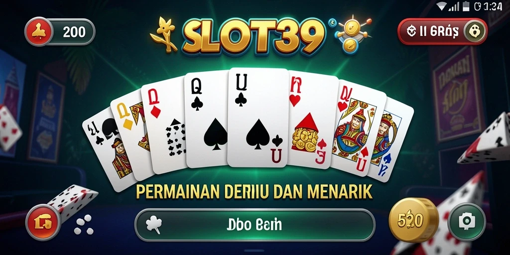 Screenshot utama SLOT39 menunjukkan keseruan gameplay Domino yang interaktif.