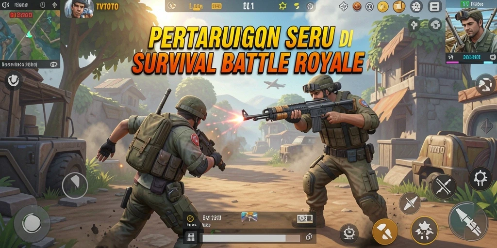 Gameplay seru TVTOTO yang menampilkan aksi Battle Royale.